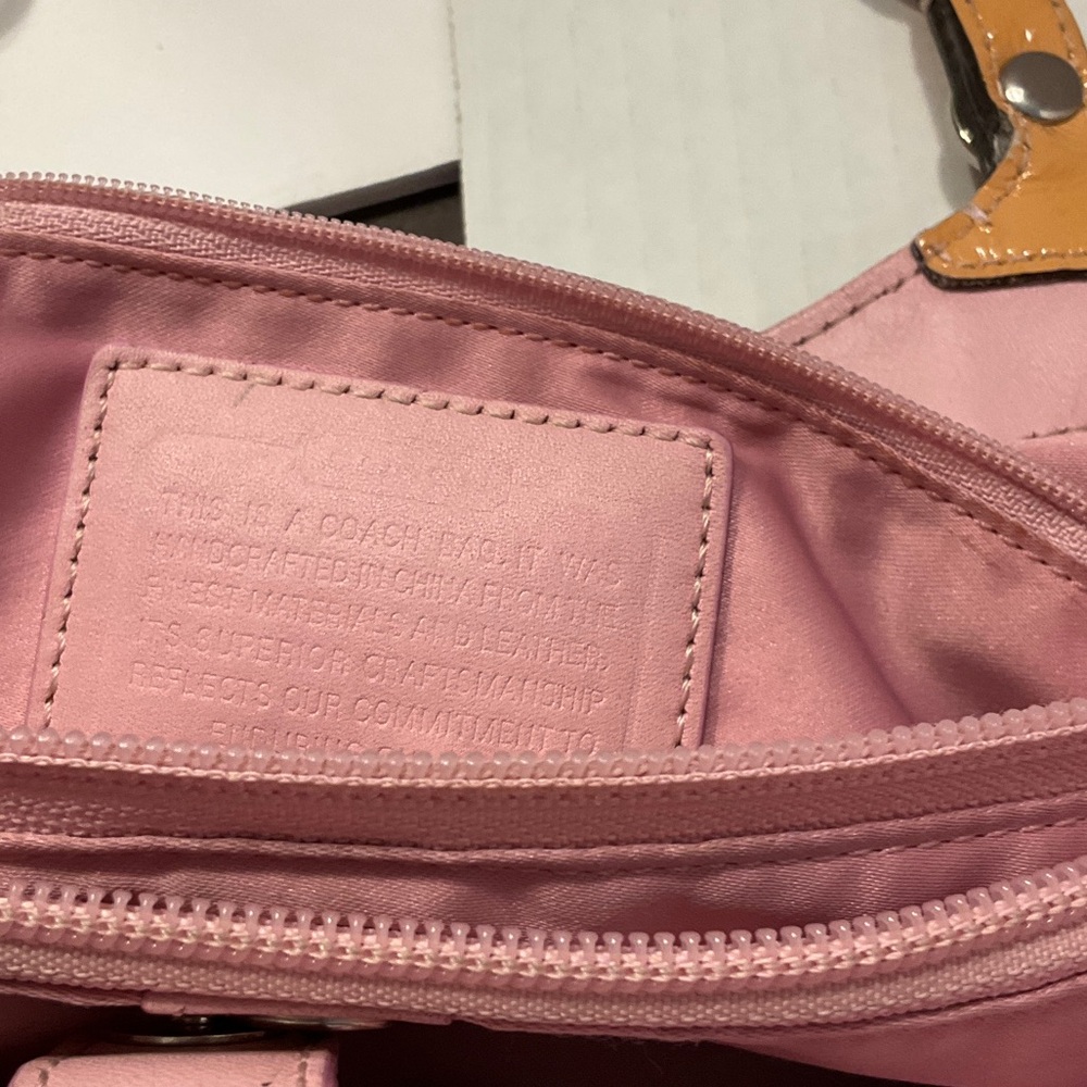 Coach Multicolor Circle Patchwork Tote in Pink an… - image 9